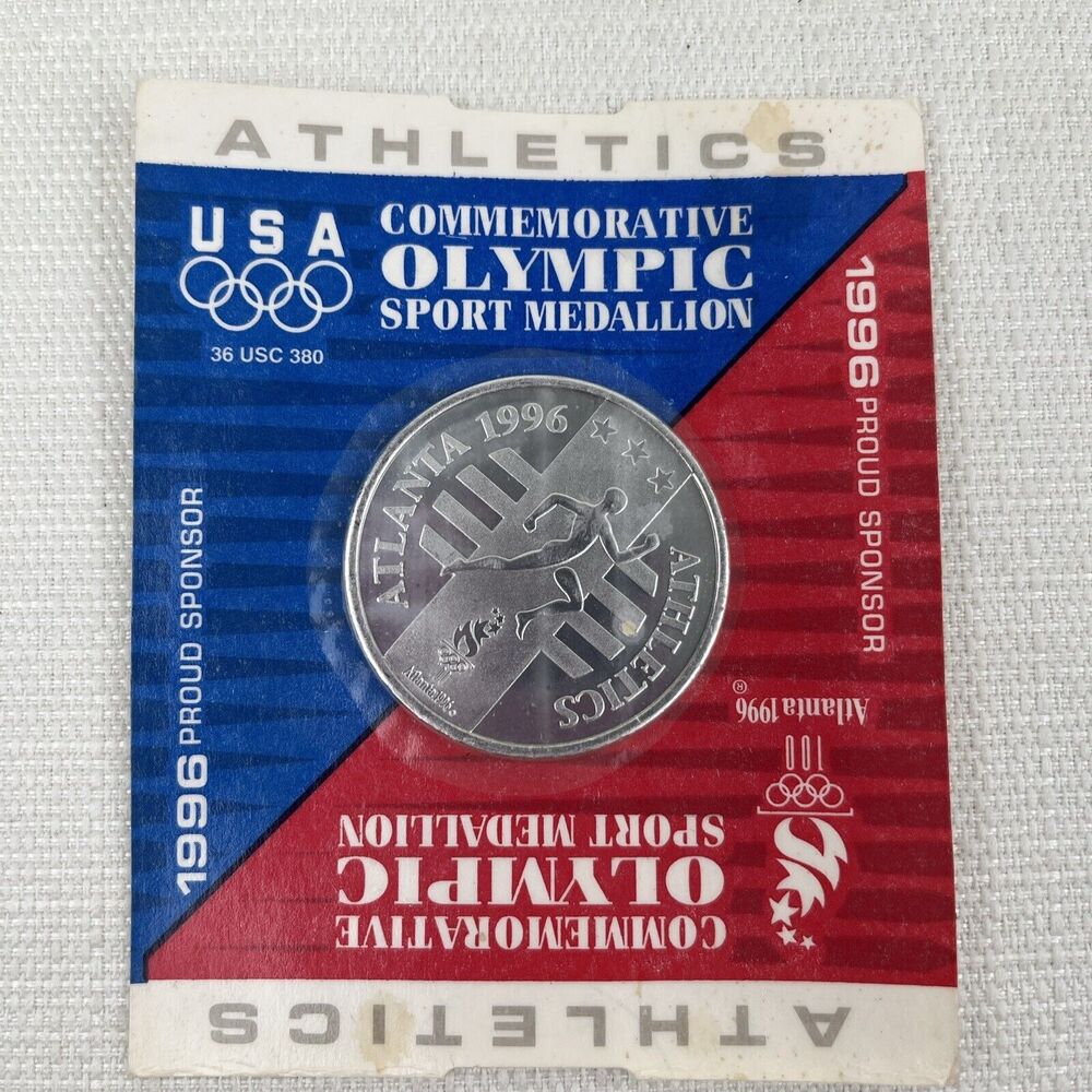 VINTAGE 1996 ATLANTA ATHLETICS COMMEMORATIVE ATHLETICS SPORT MEDALLION Olympics
